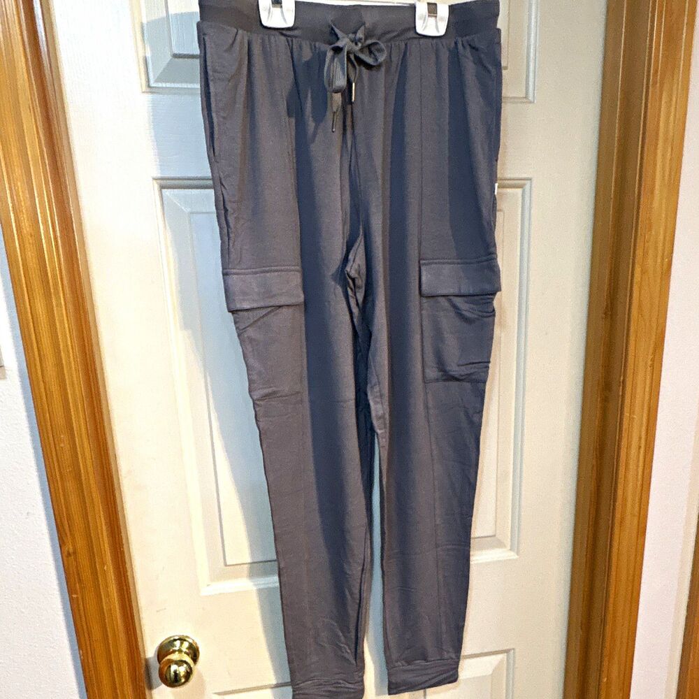 Koolaburra by UGG Women's Gray Jogger Pants M 28" Stretch Pockets Drawstring